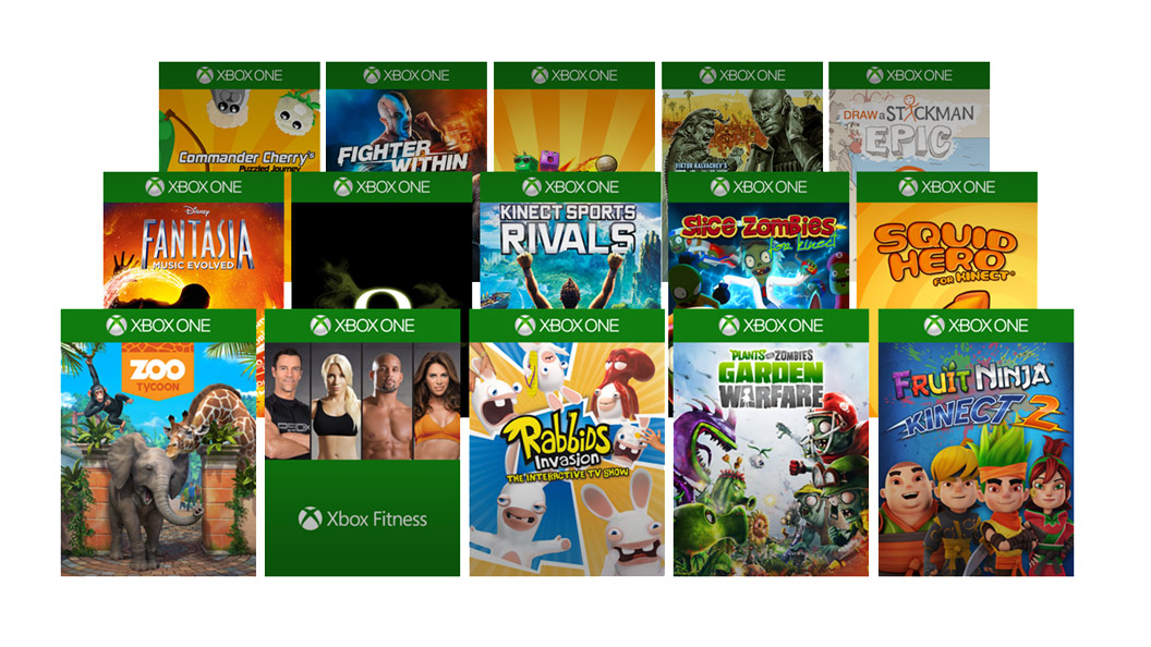 xbox one s kinect games list