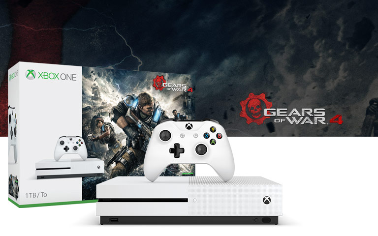 XBOX ONE S 1TB - TRẮNG - GEAR OF WAR 4 - NEW SEAL